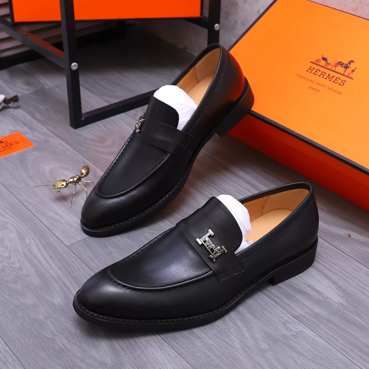 Hermes Leather Shoes For Men Durable 2851