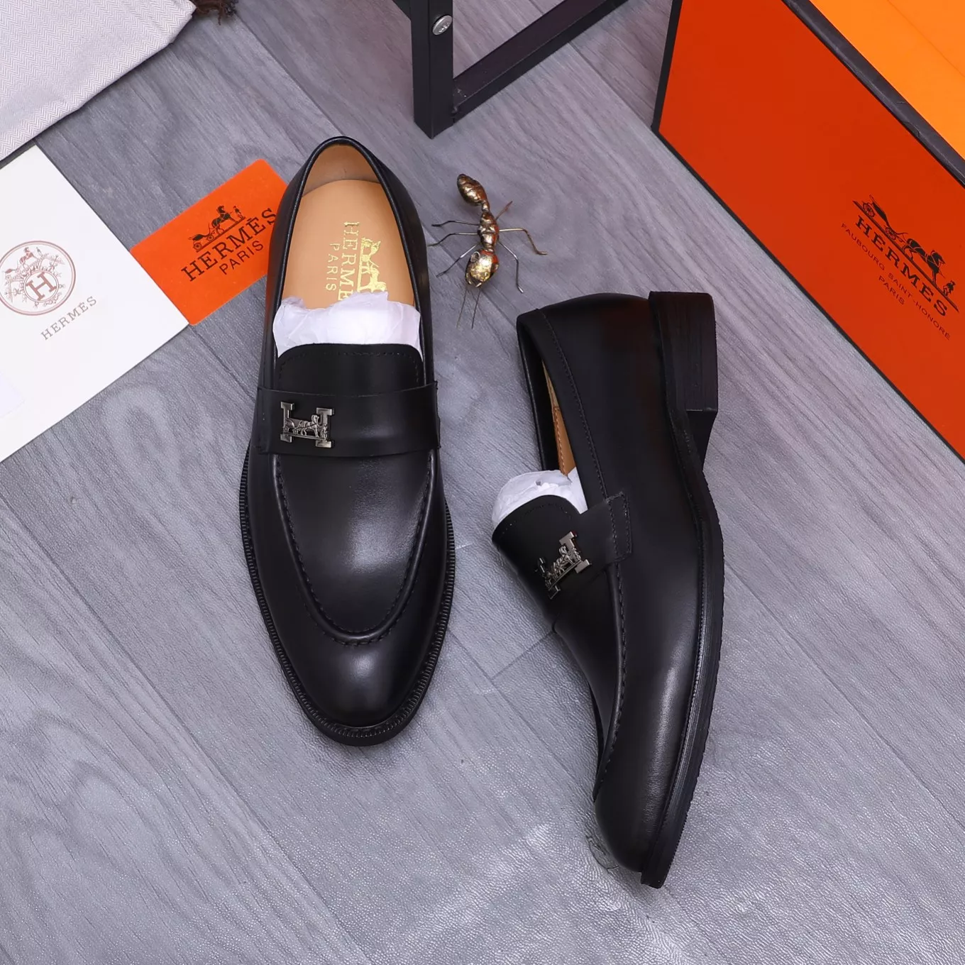 Hermes Leather Shoes For Men Durable 2851