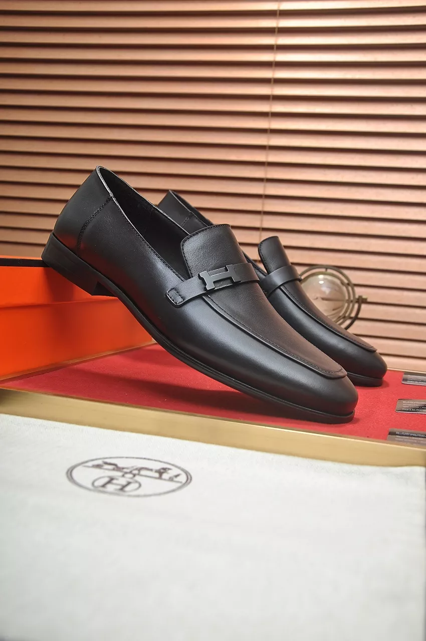 Hermes Leather Shoes For Men Durable 6036