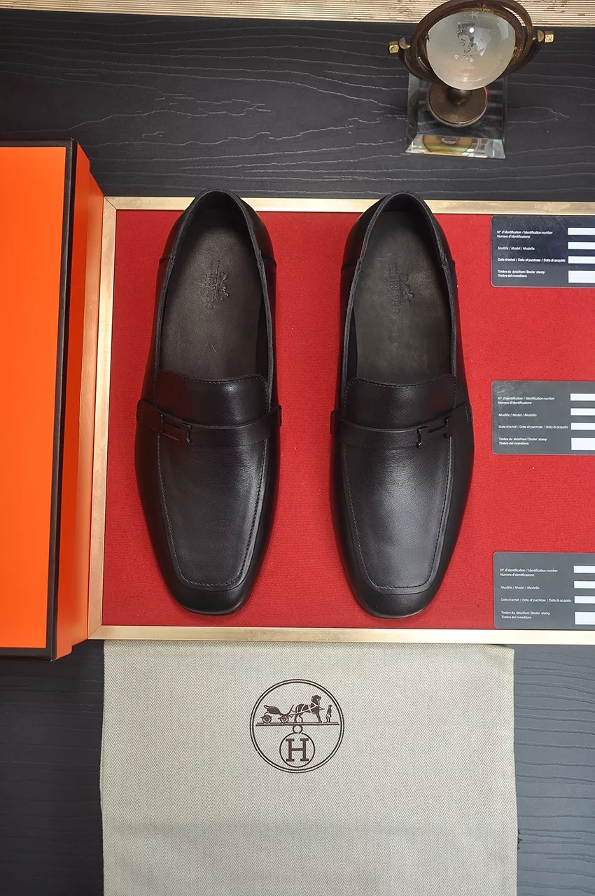 Hermes Leather Shoes For Men Durable 6036