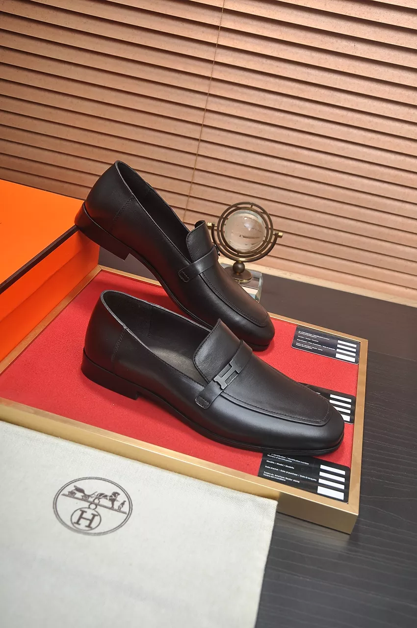 Hermes Leather Shoes For Men Durable 6036