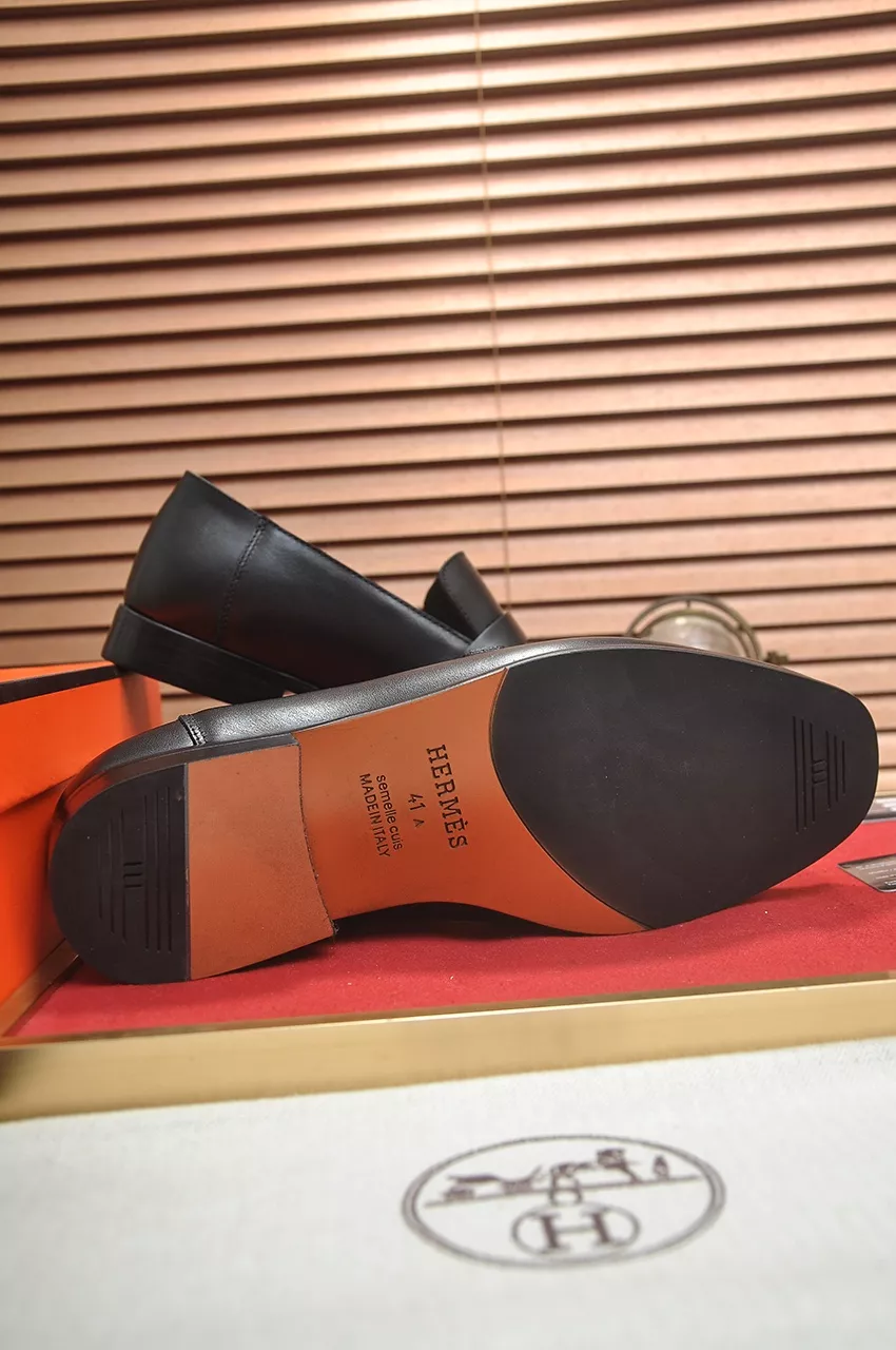 Hermes Leather Shoes For Men Durable 6036