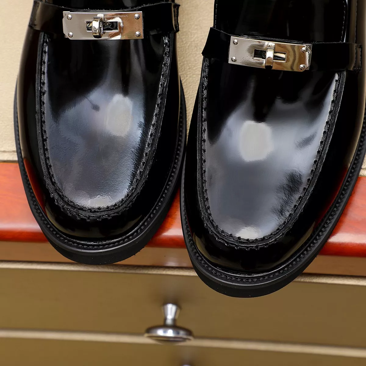 Hermes Leather Shoes For Men Practical 7401