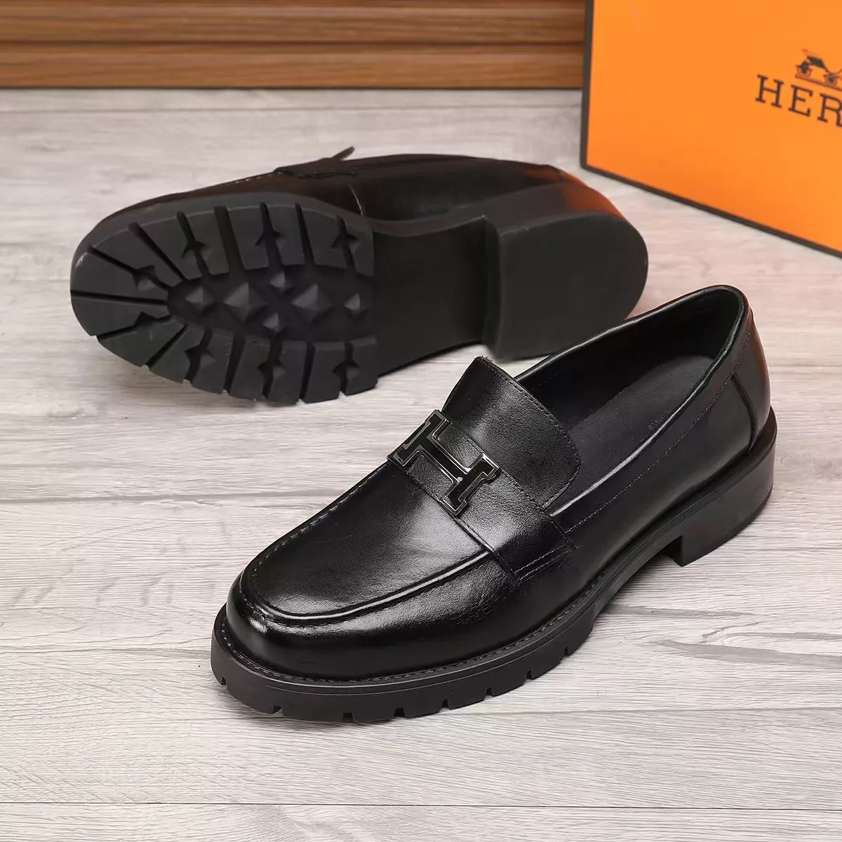 Hermes Leather Shoes For Men Resilient 4204
