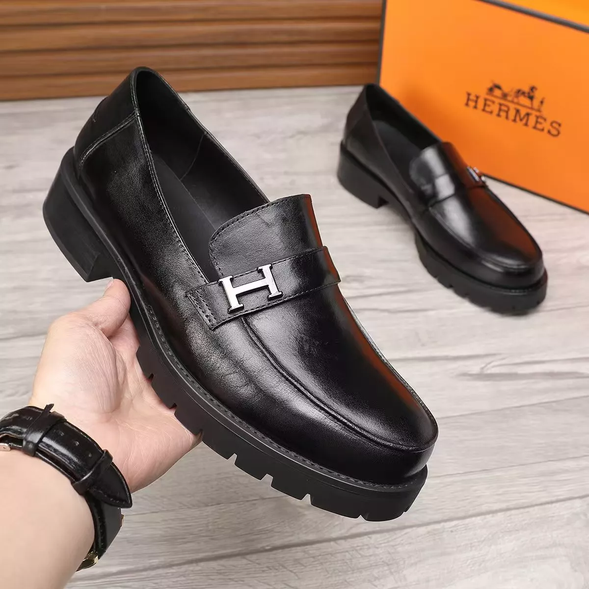 Hermes Leather Shoes For Men SmartChoice 7375