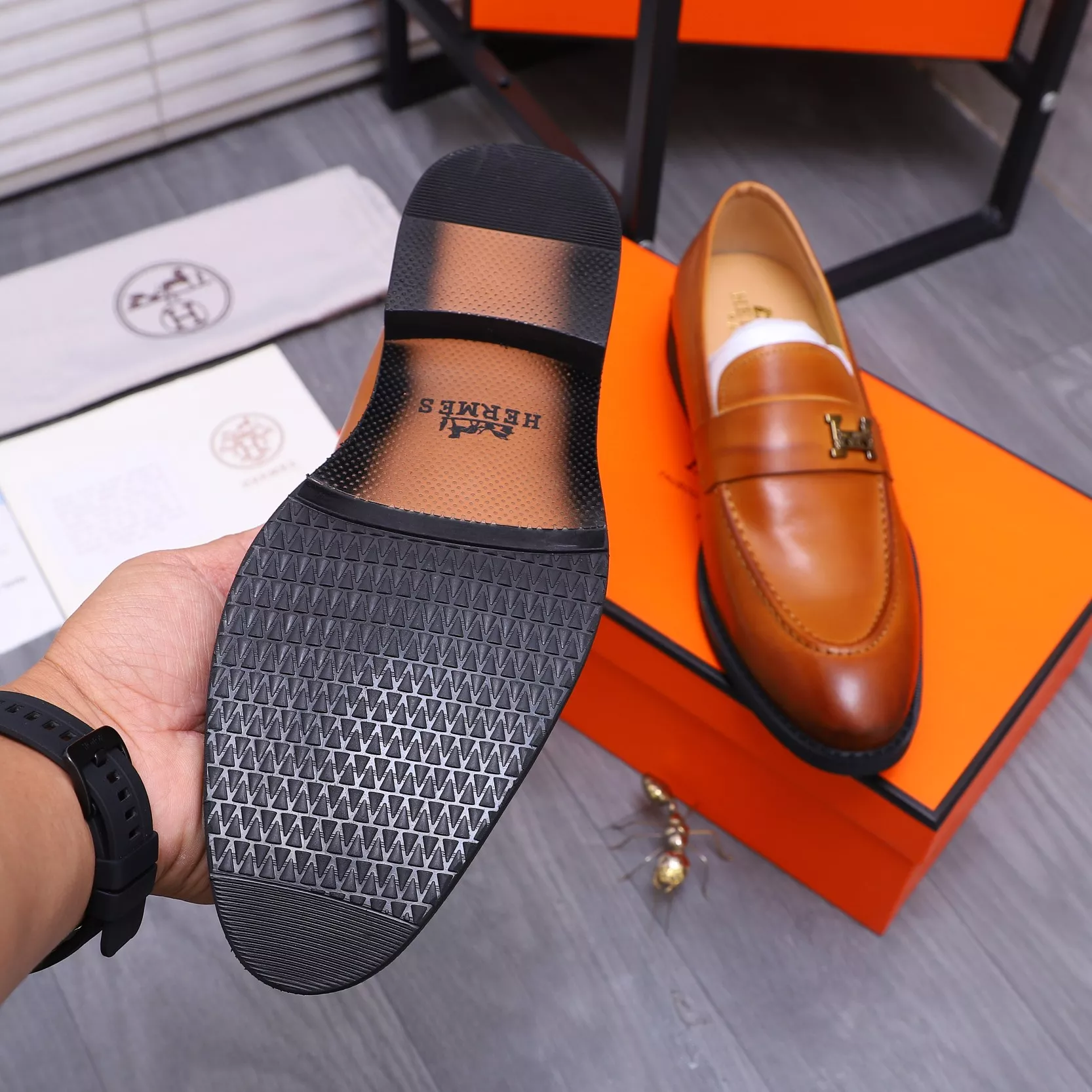 Hermes Leather Shoes For Men SmartChoice 7938