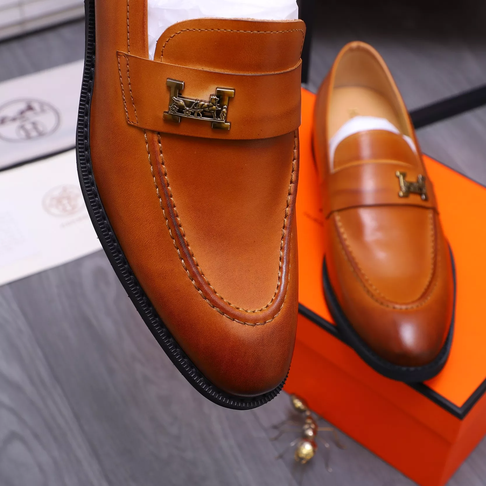 Hermes Leather Shoes For Men SmartChoice 7938