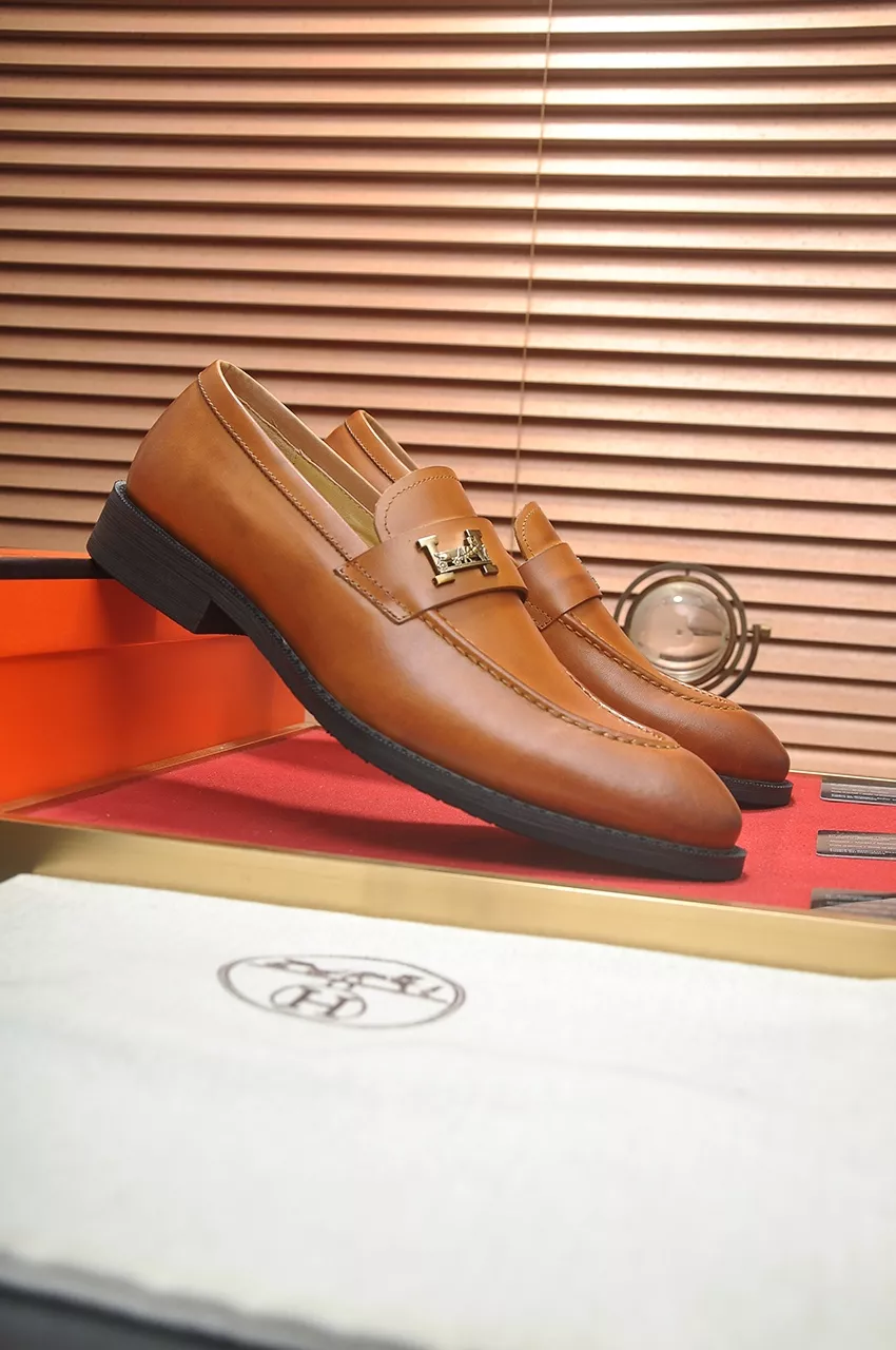 Hermes Leather Shoes For Men Stylish 8254