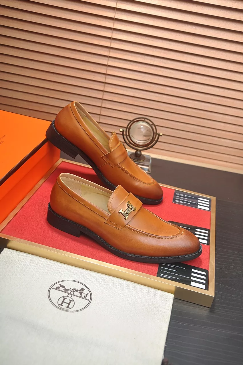 Hermes Leather Shoes For Men Stylish 8254
