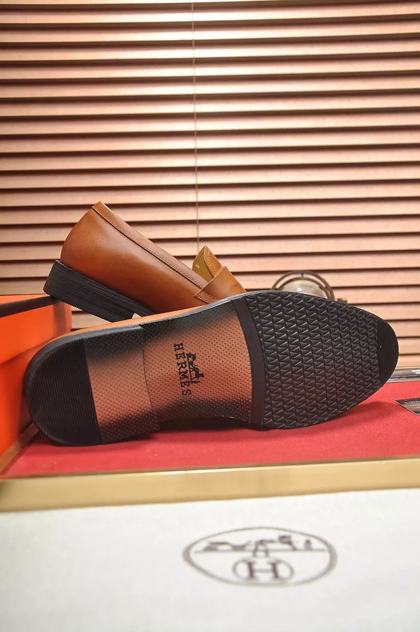 Hermes Leather Shoes For Men Stylish 8254