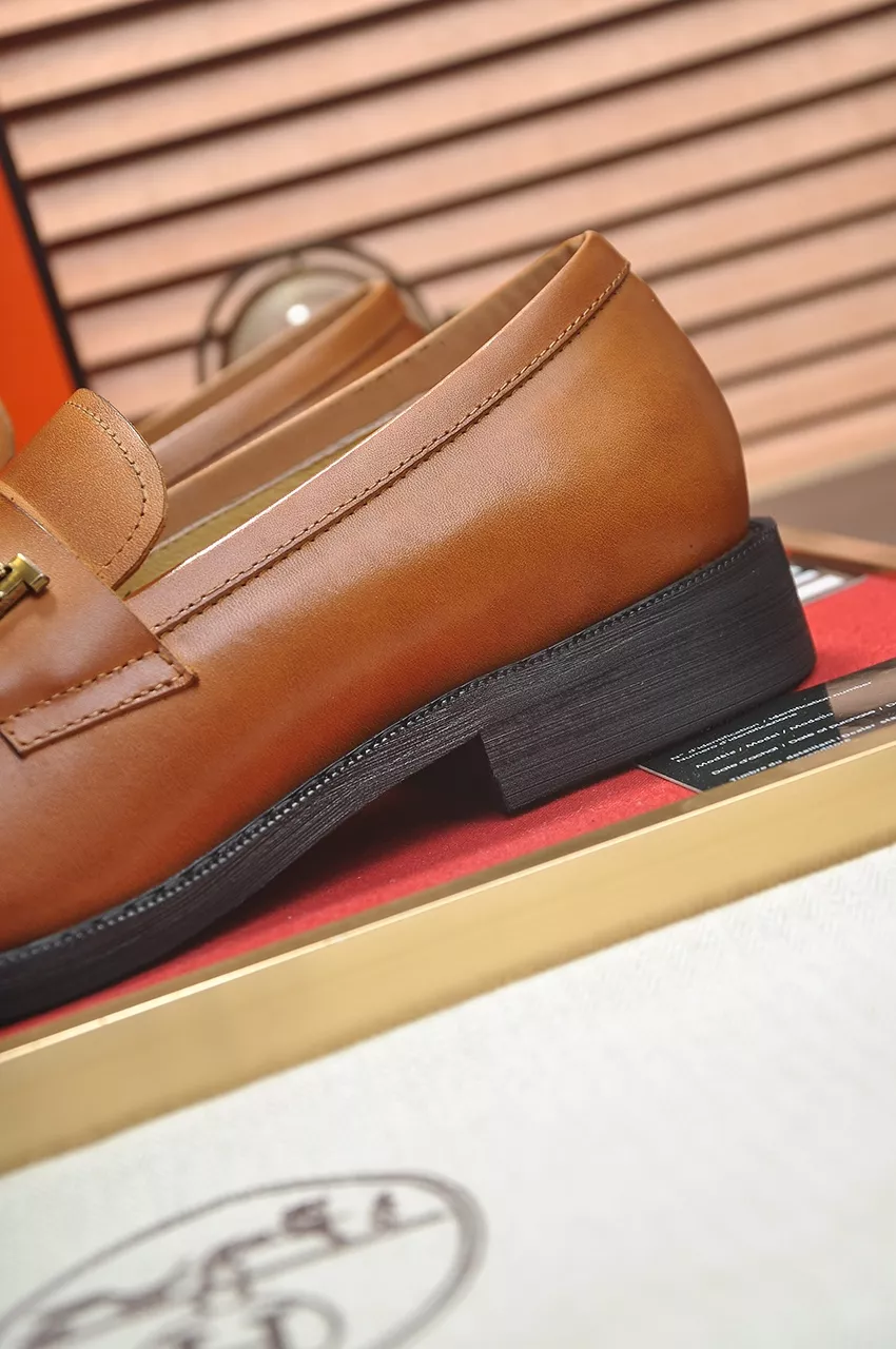 Hermes Leather Shoes For Men Stylish 8254