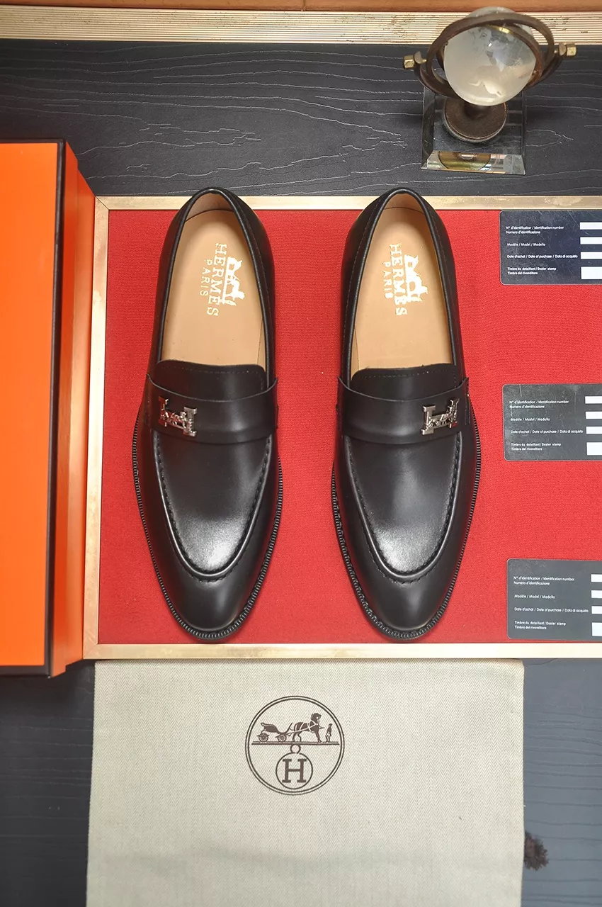 Hermes Leather Shoes For Men Trendy 8358