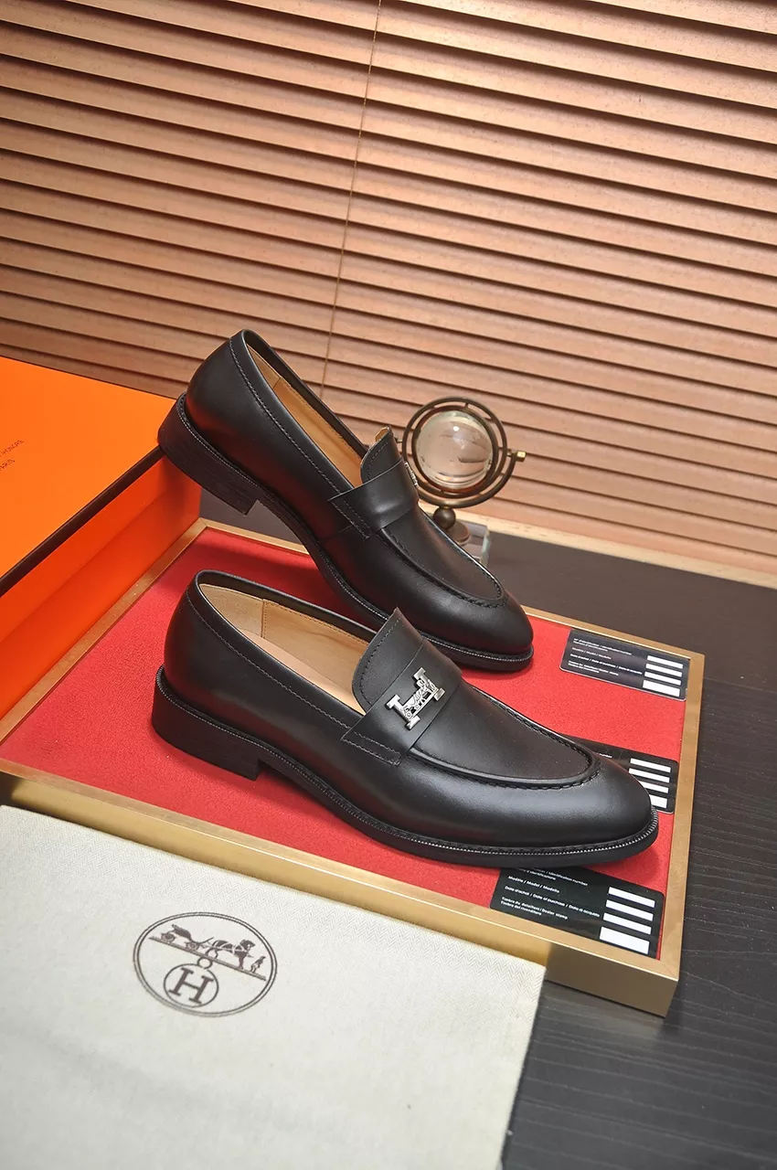 Hermes Leather Shoes For Men Trendy 8358