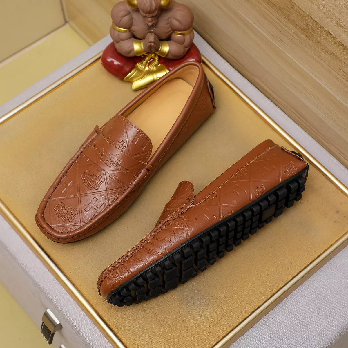 Hermes Leather Shoes For Men Versatile 2662