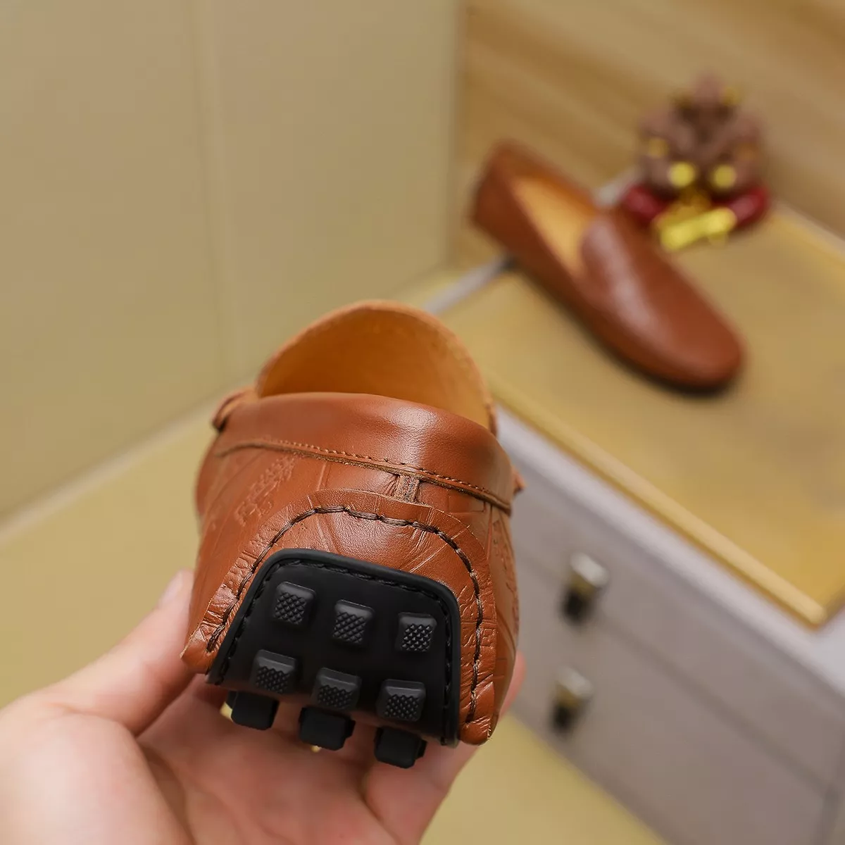 Hermes Leather Shoes For Men Versatile 2662