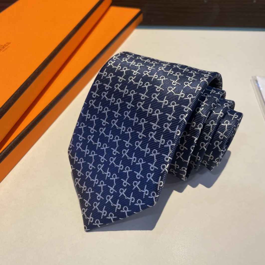 Hermes Necktie For Men Breathable 6352