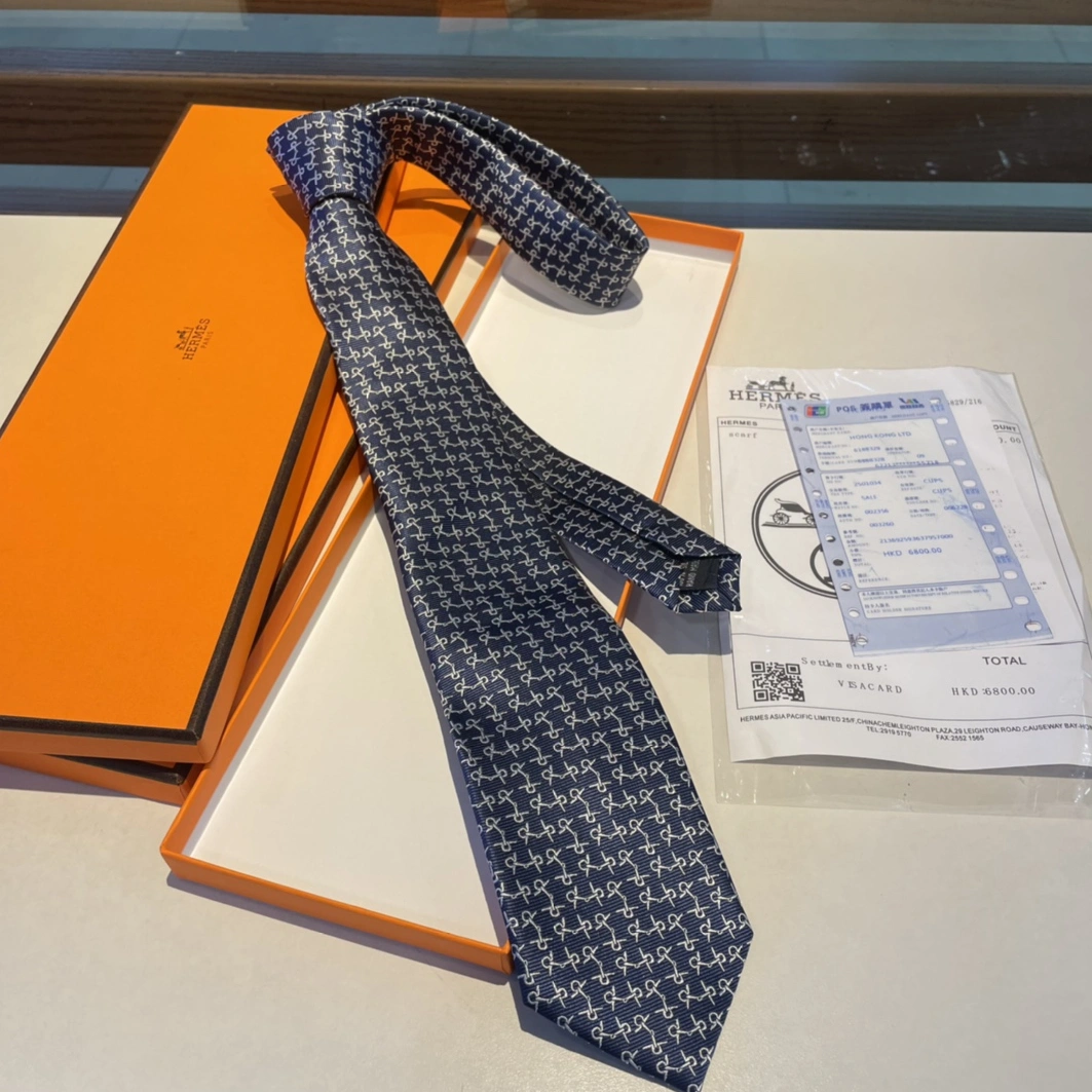 Hermes Necktie For Men Breathable 6352