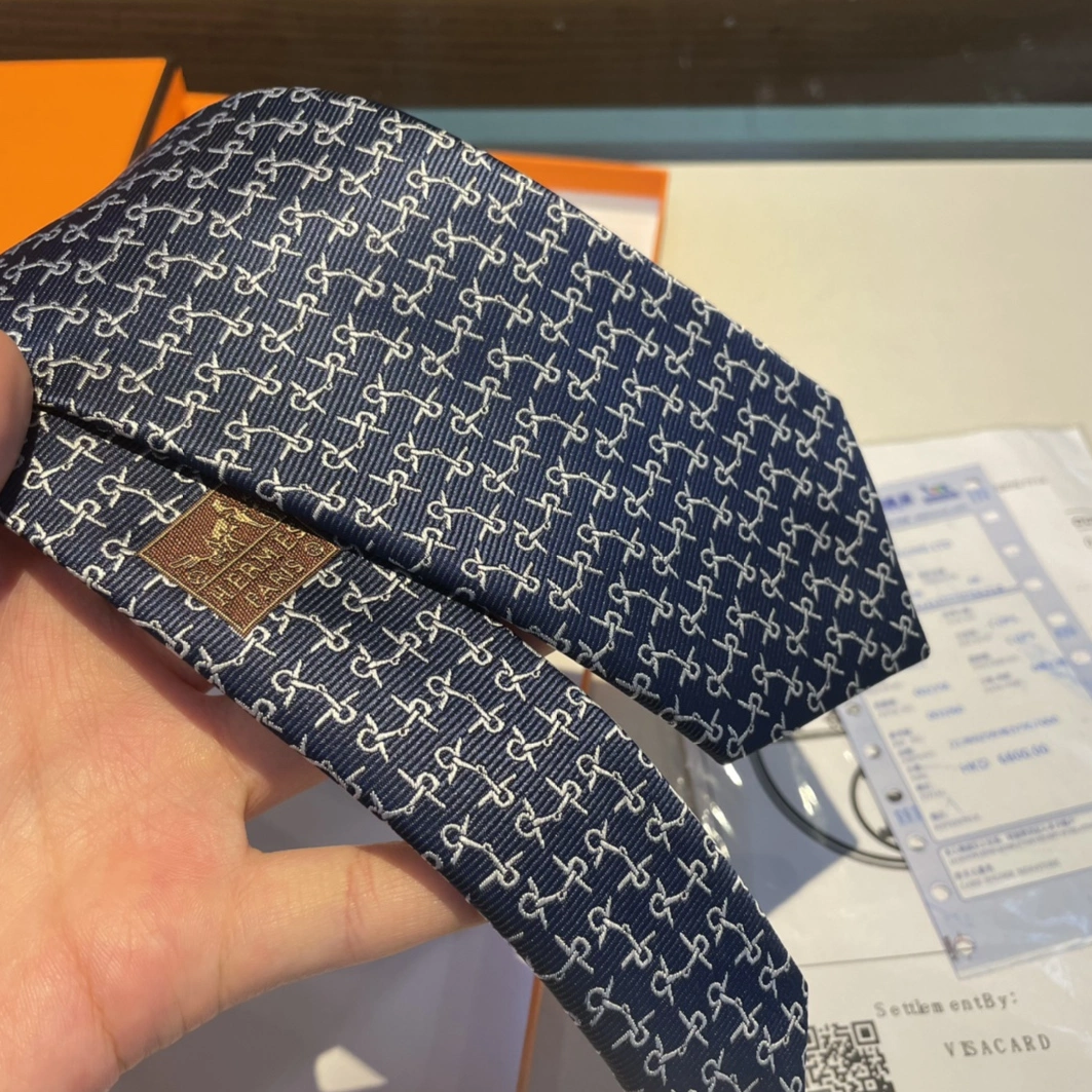 Hermes Necktie For Men Breathable 6352