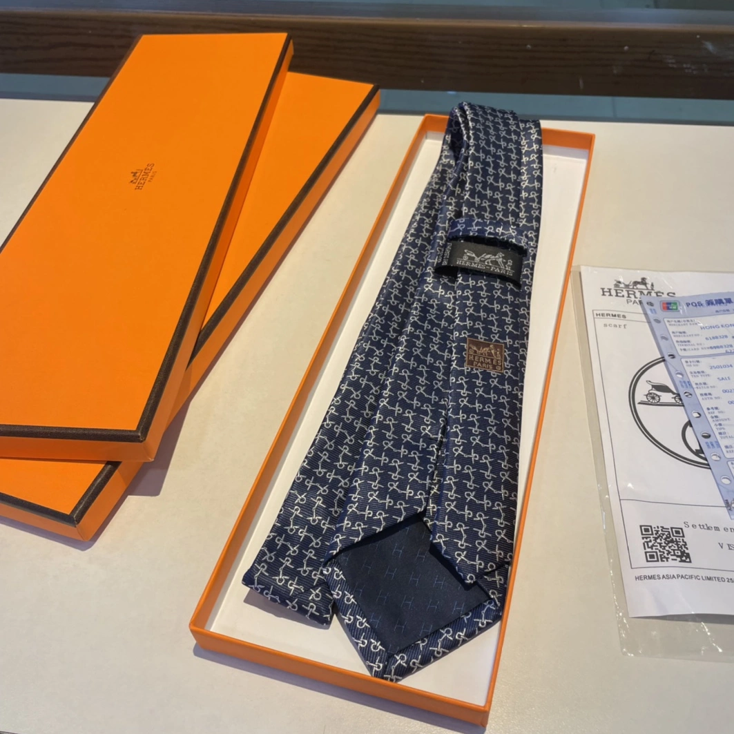 Hermes Necktie For Men Breathable 6352