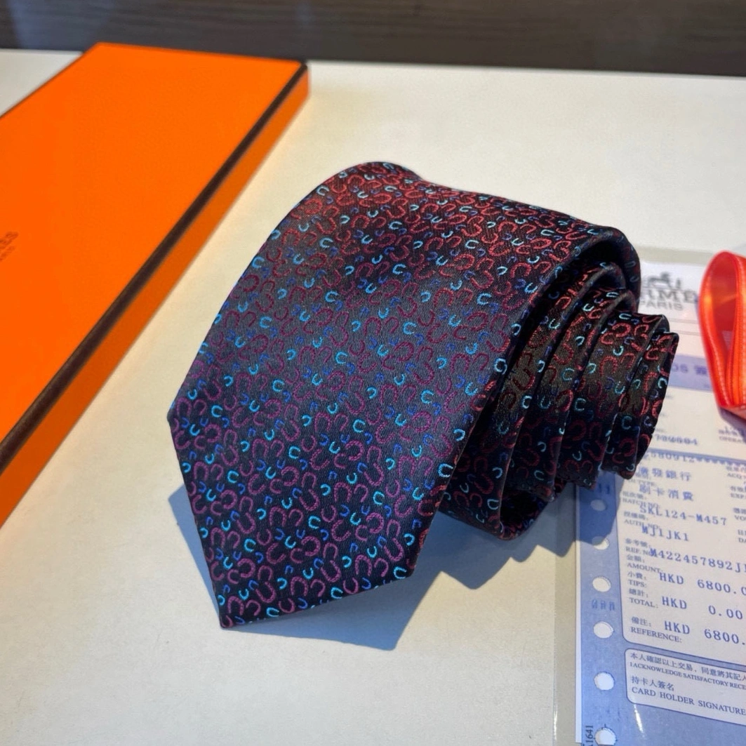 Hermes Necktie For Men Breathable 6985