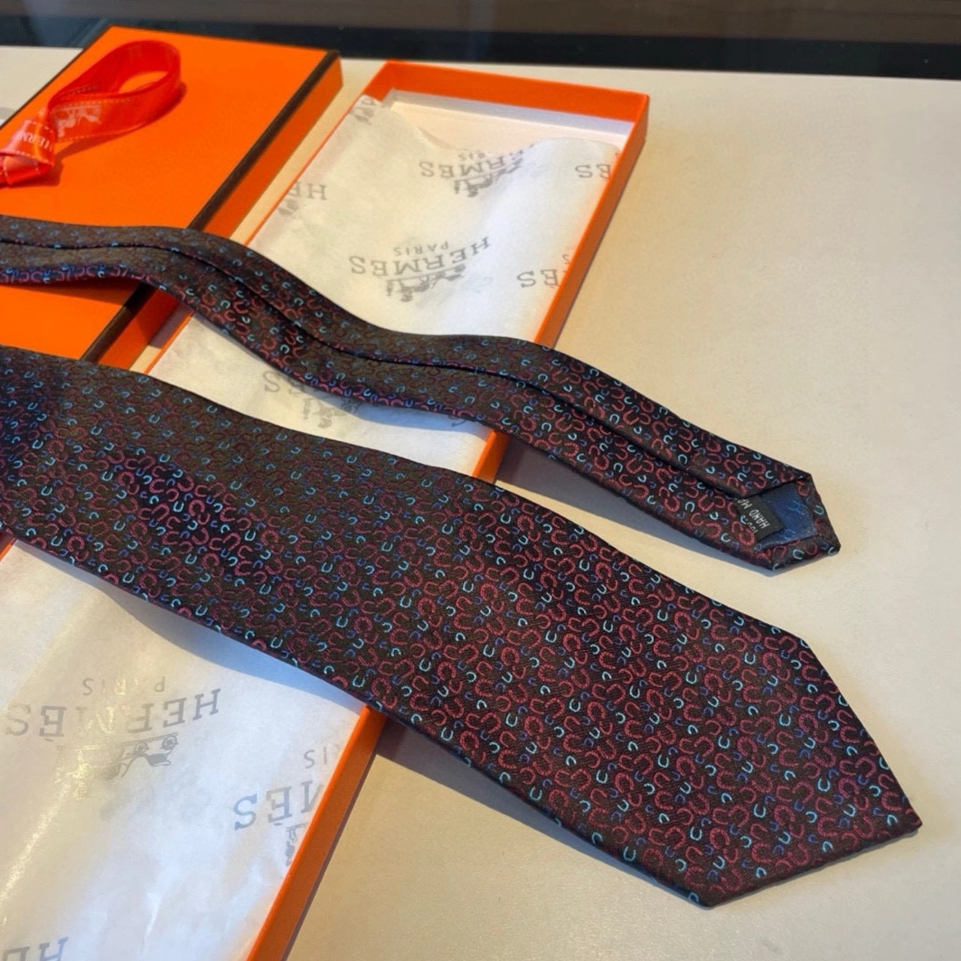 Hermes Necktie For Men Breathable 6985