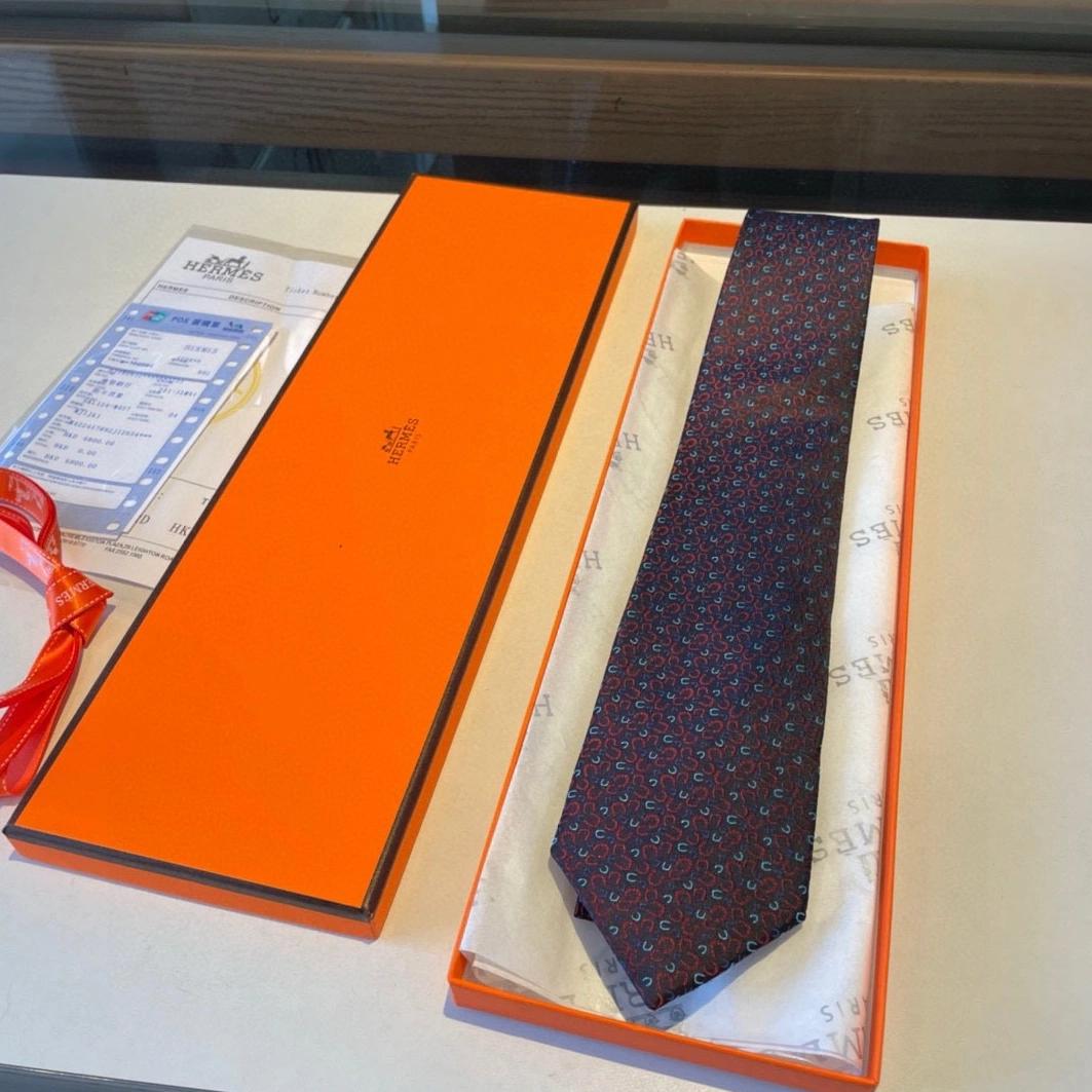Hermes Necktie For Men Breathable 6985