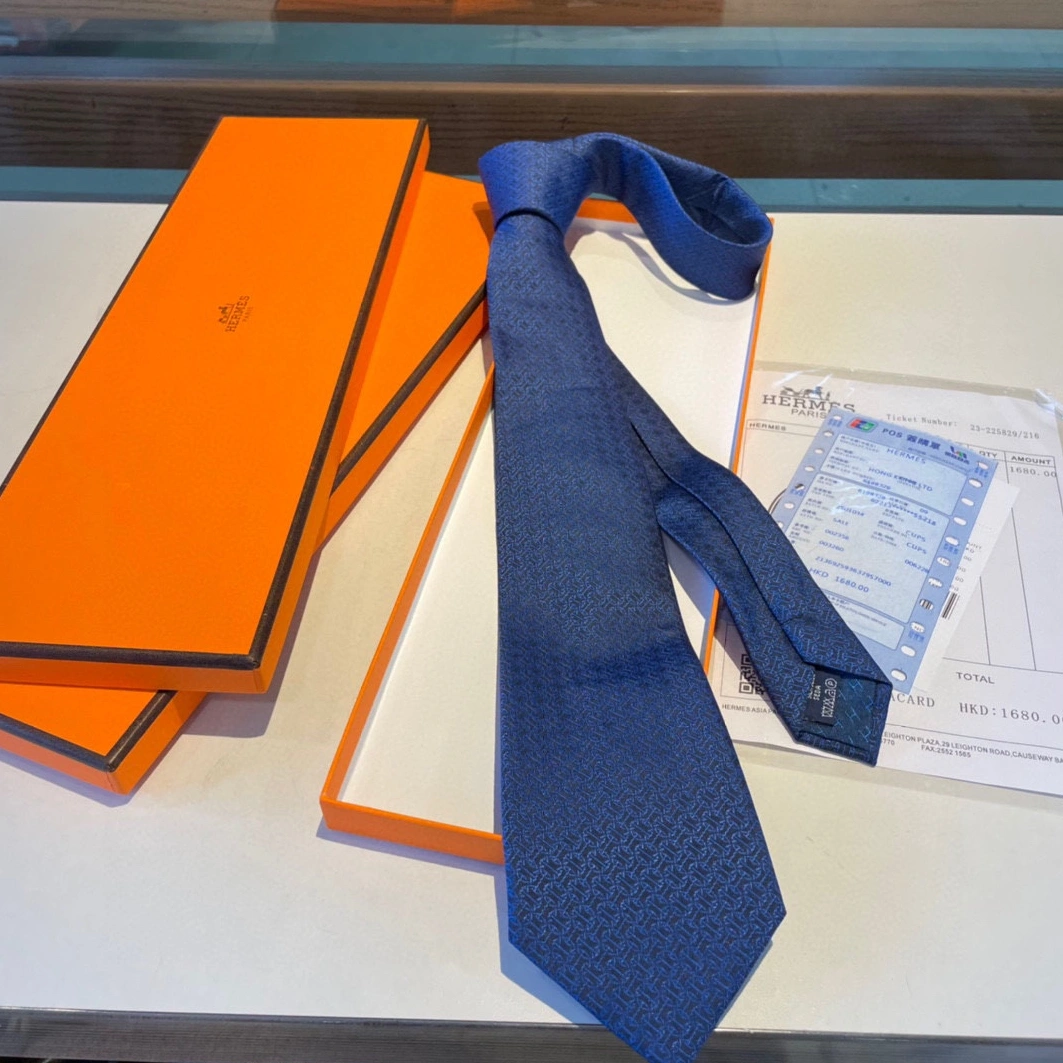 Hermes Necktie For Men Comfortable 1981