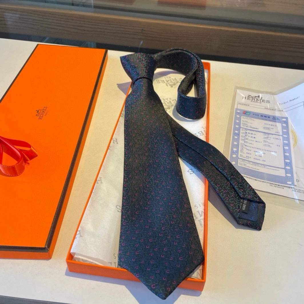 Hermes Necktie For Men Comfortable 7107