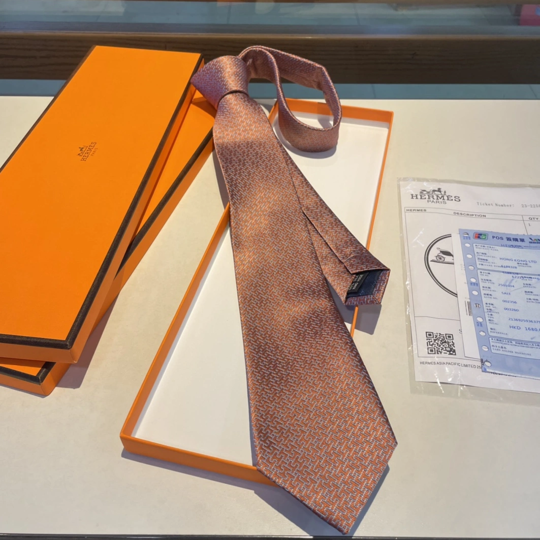 Hermes Necktie For Men Comfortable 7745