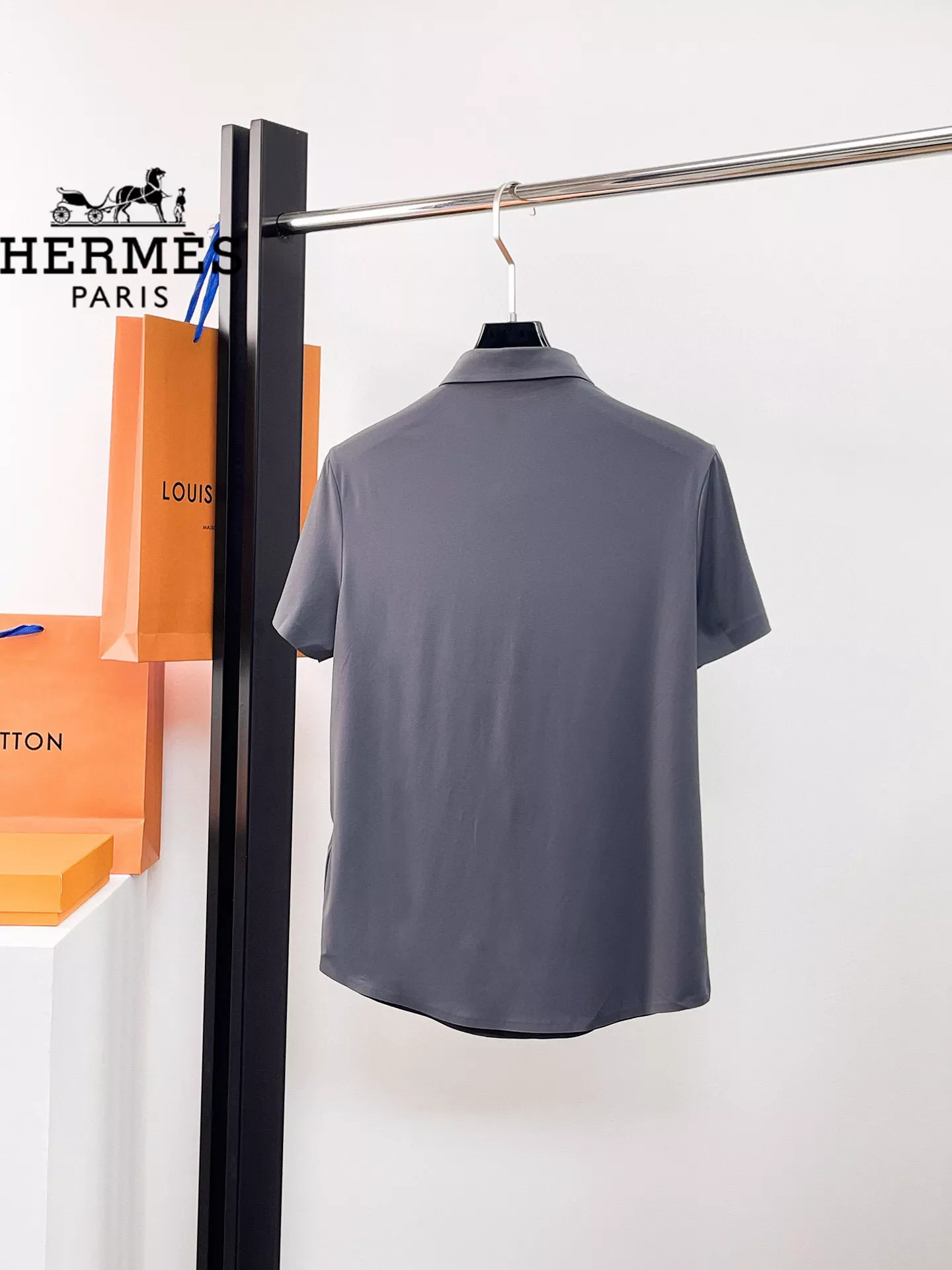 Hermes Shirts Short Sleeved For Men Comfortable 3797