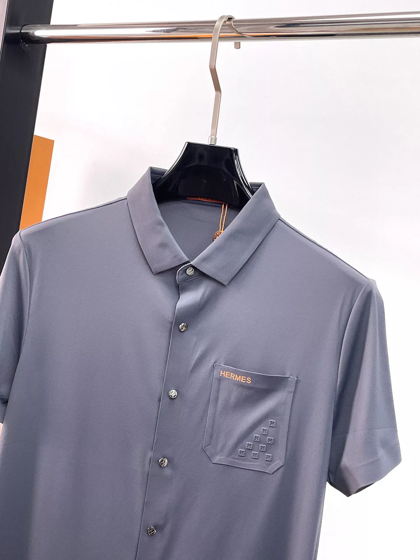 Hermes Shirts Short Sleeved For Men Comfortable 3797