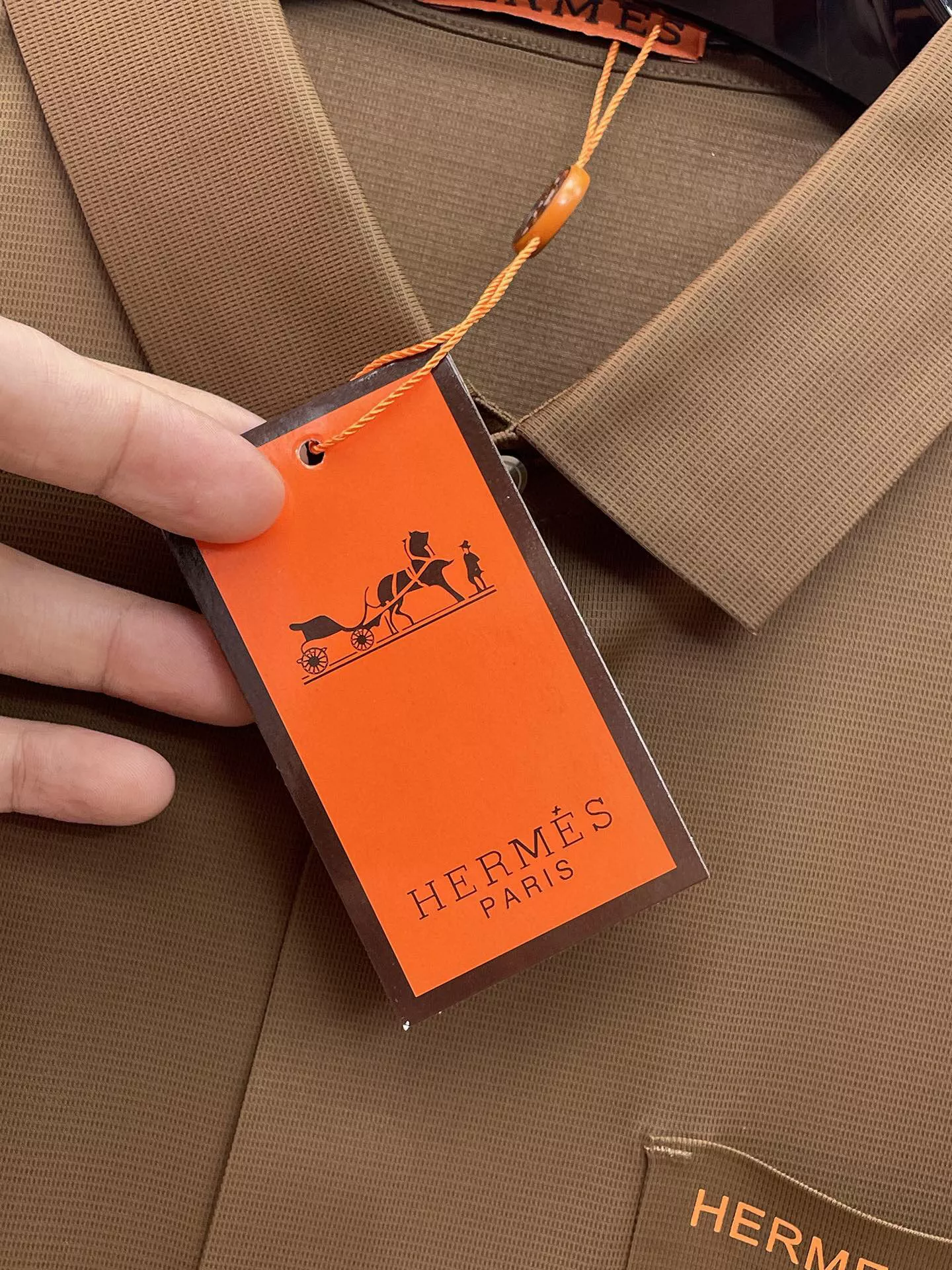 Hermes Shirts Short Sleeved For Men Vibrant 3992