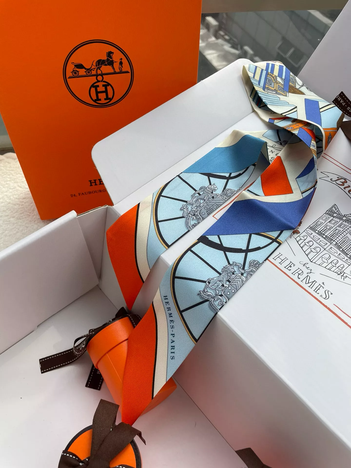 Hermes Silk Scarf Fashionable 3802