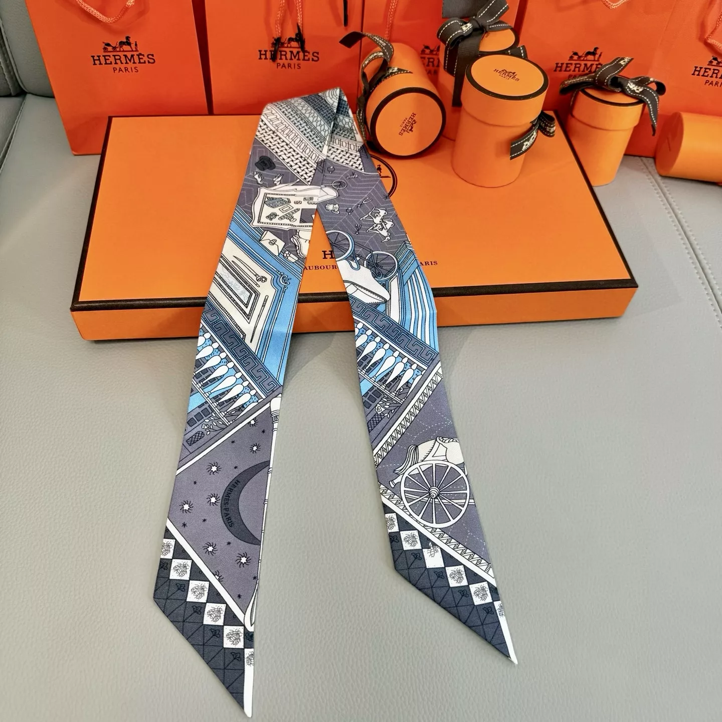 Hermes Silk Scarf Functional 7361