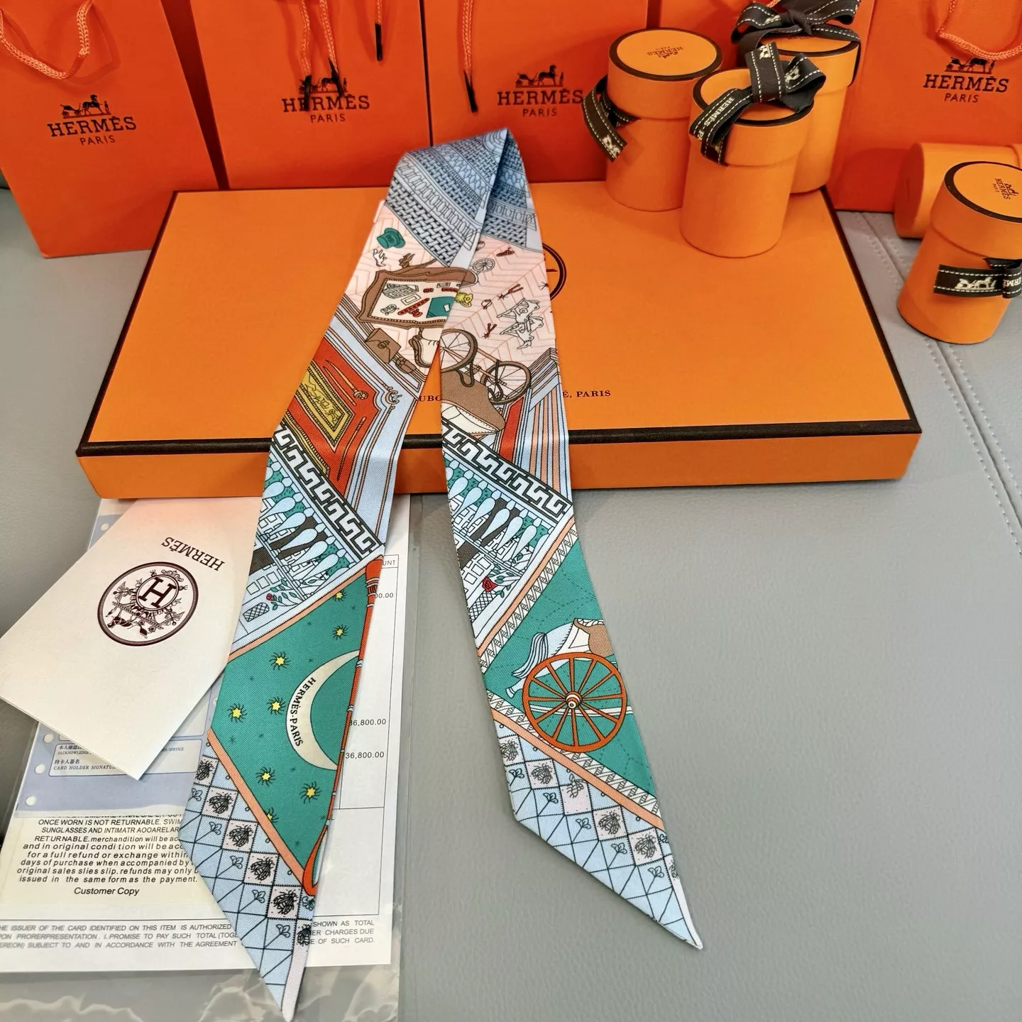 Hermes Silk Scarf Modern 3567
