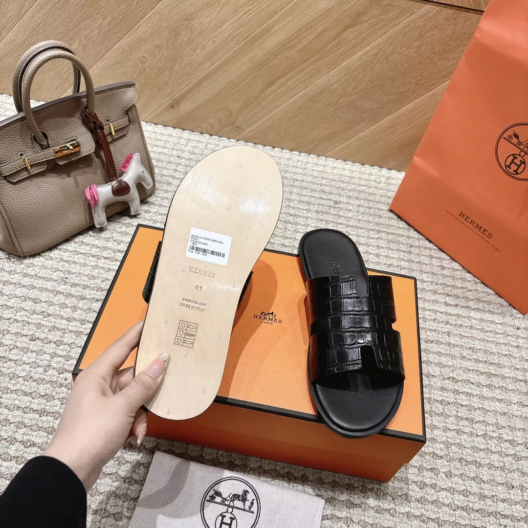 Hermes Slippers For Men Breathable 2883