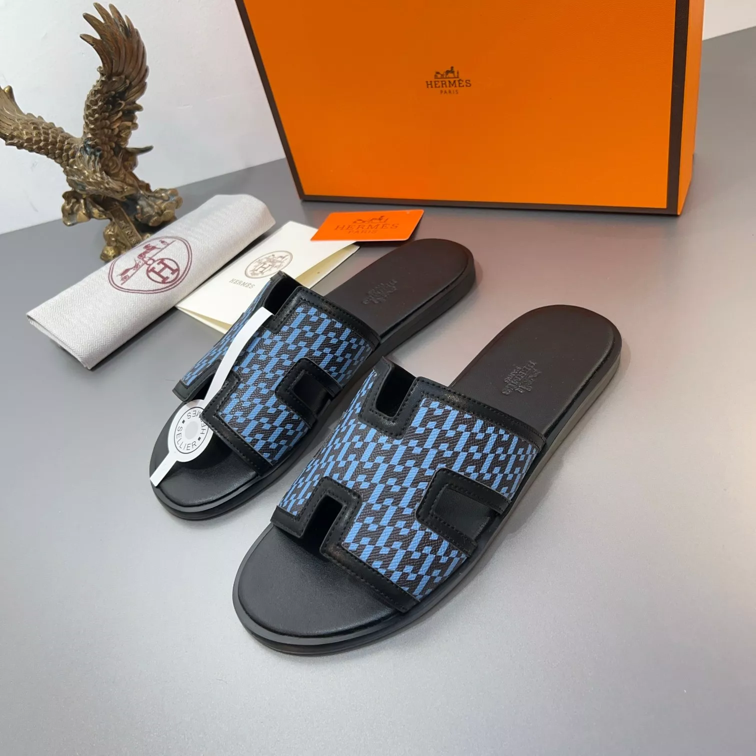 Hermes Slippers For Men Breathable 9513
