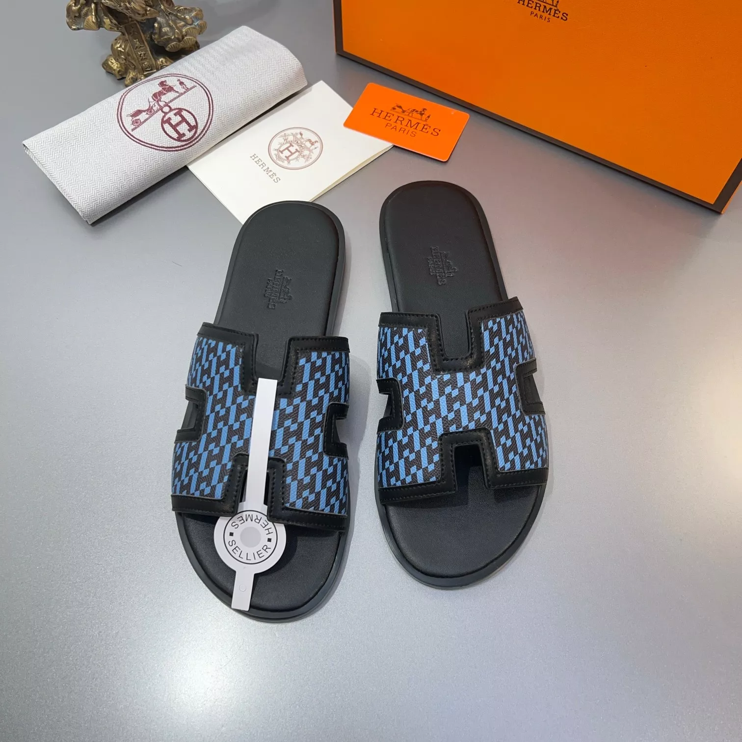 Hermes Slippers For Men Breathable 9513