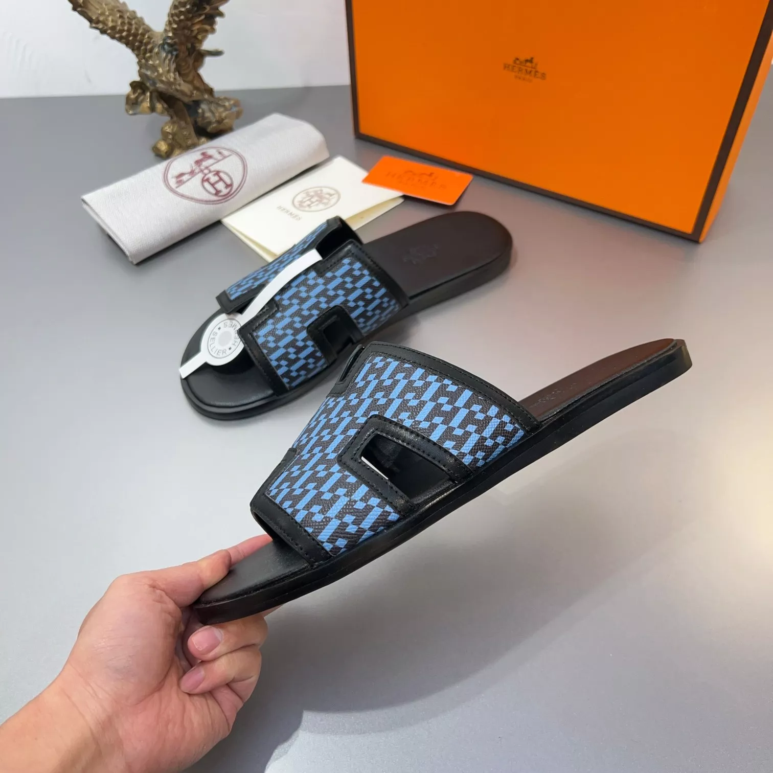 Hermes Slippers For Men Breathable 9513
