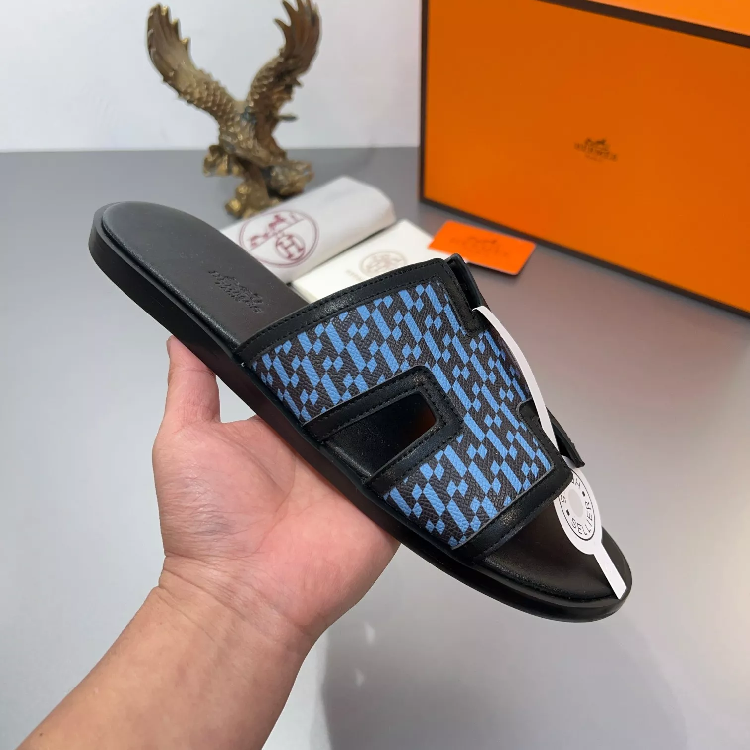 Hermes Slippers For Men Breathable 9513