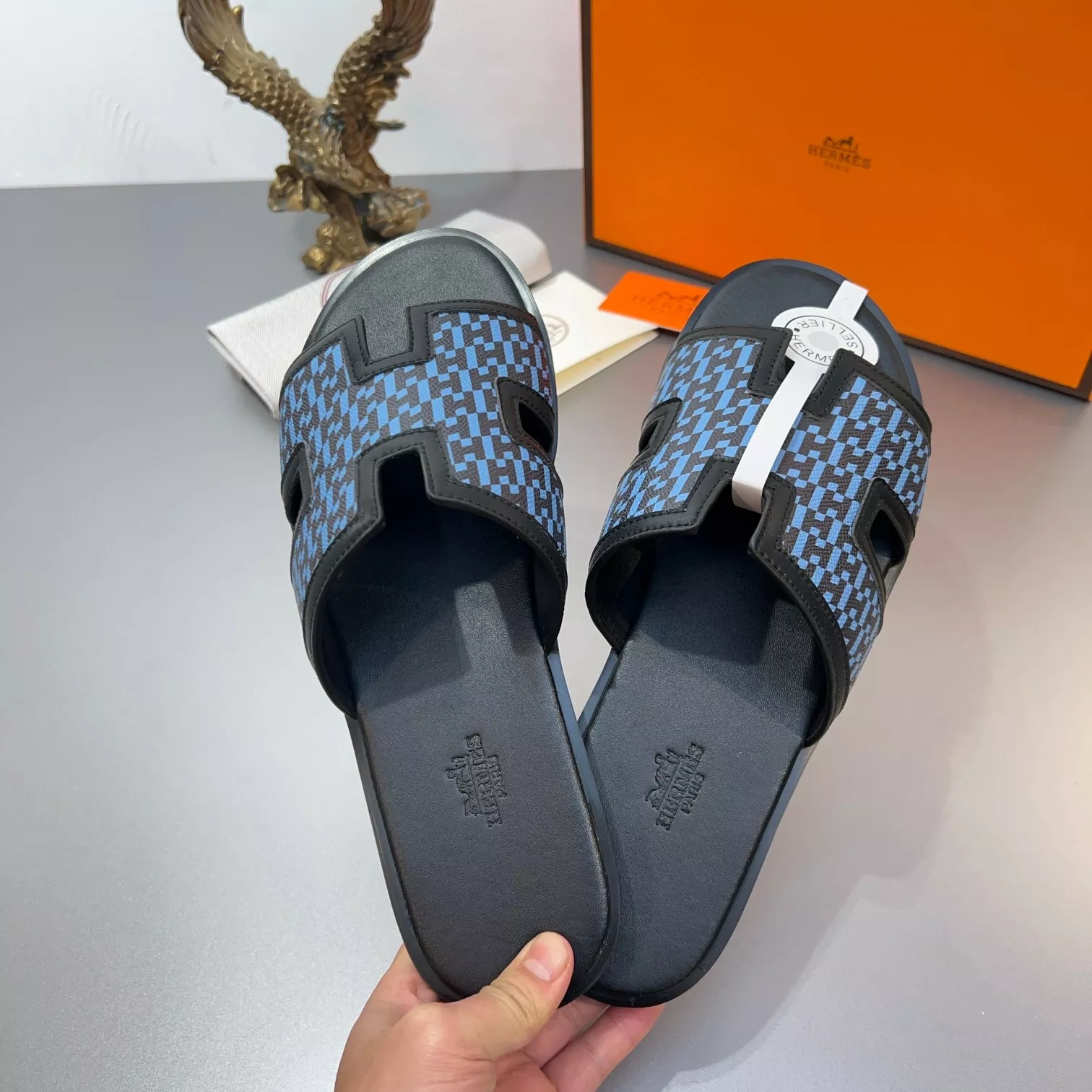 Hermes Slippers For Men Breathable 9513