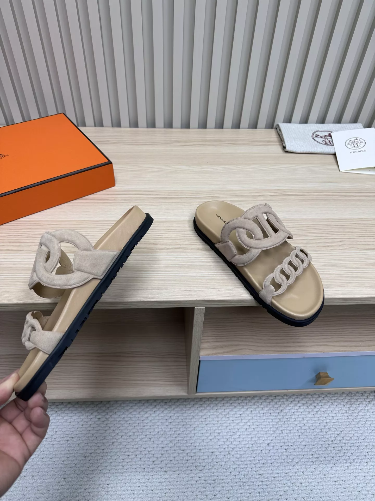 Hermes Slippers For Men Bright 6880
