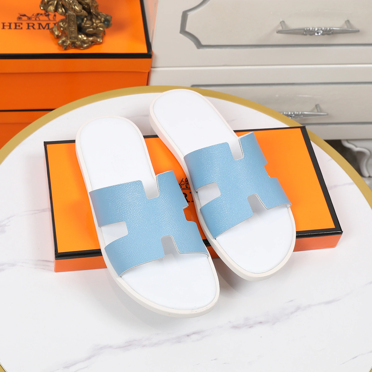 Hermes Slippers For Men Compact 9730
