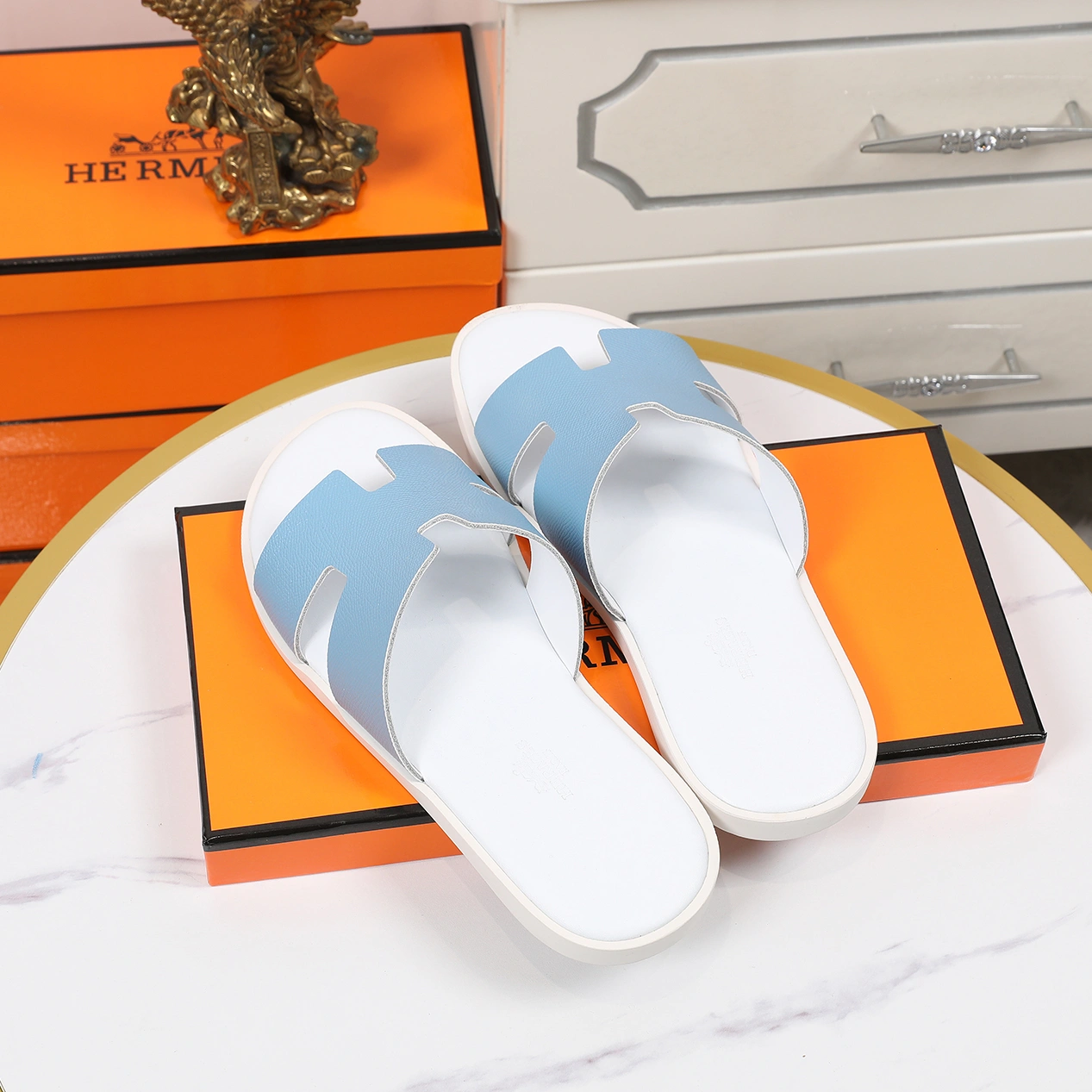 Hermes Slippers For Men Compact 9730
