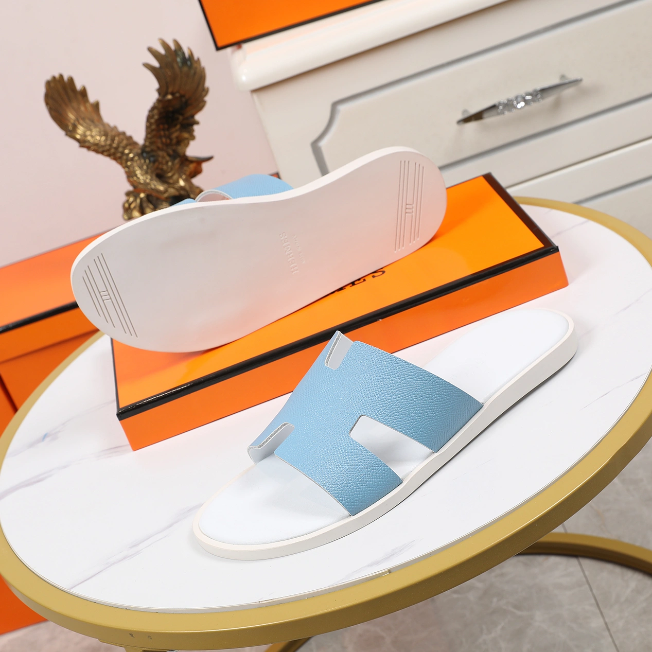 Hermes Slippers For Men Compact 9730