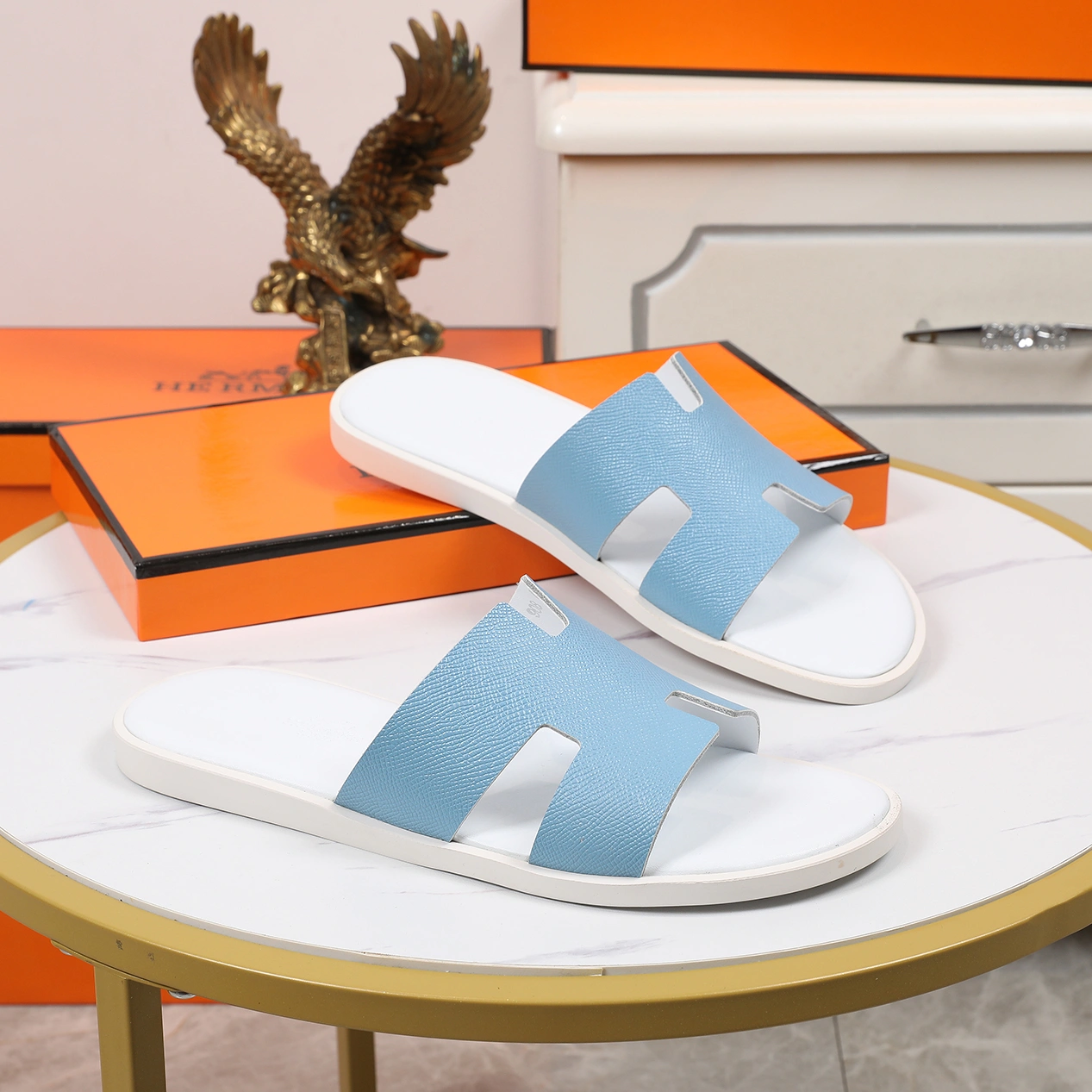 Hermes Slippers For Men Compact 9730