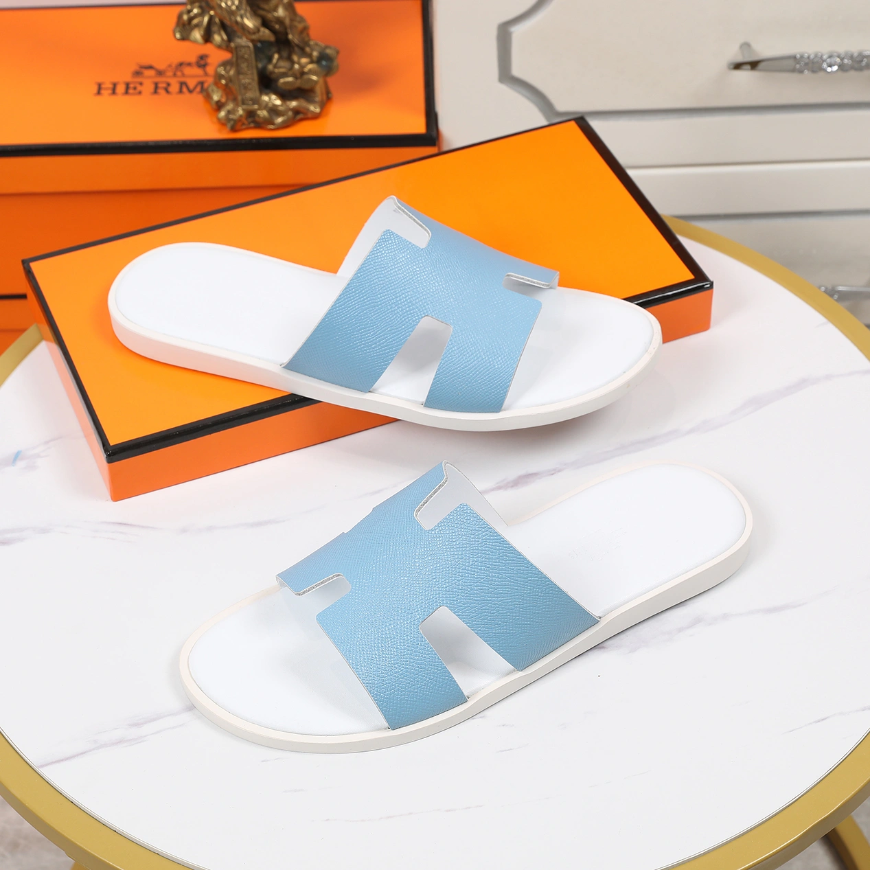 Hermes Slippers For Men Compact 9730