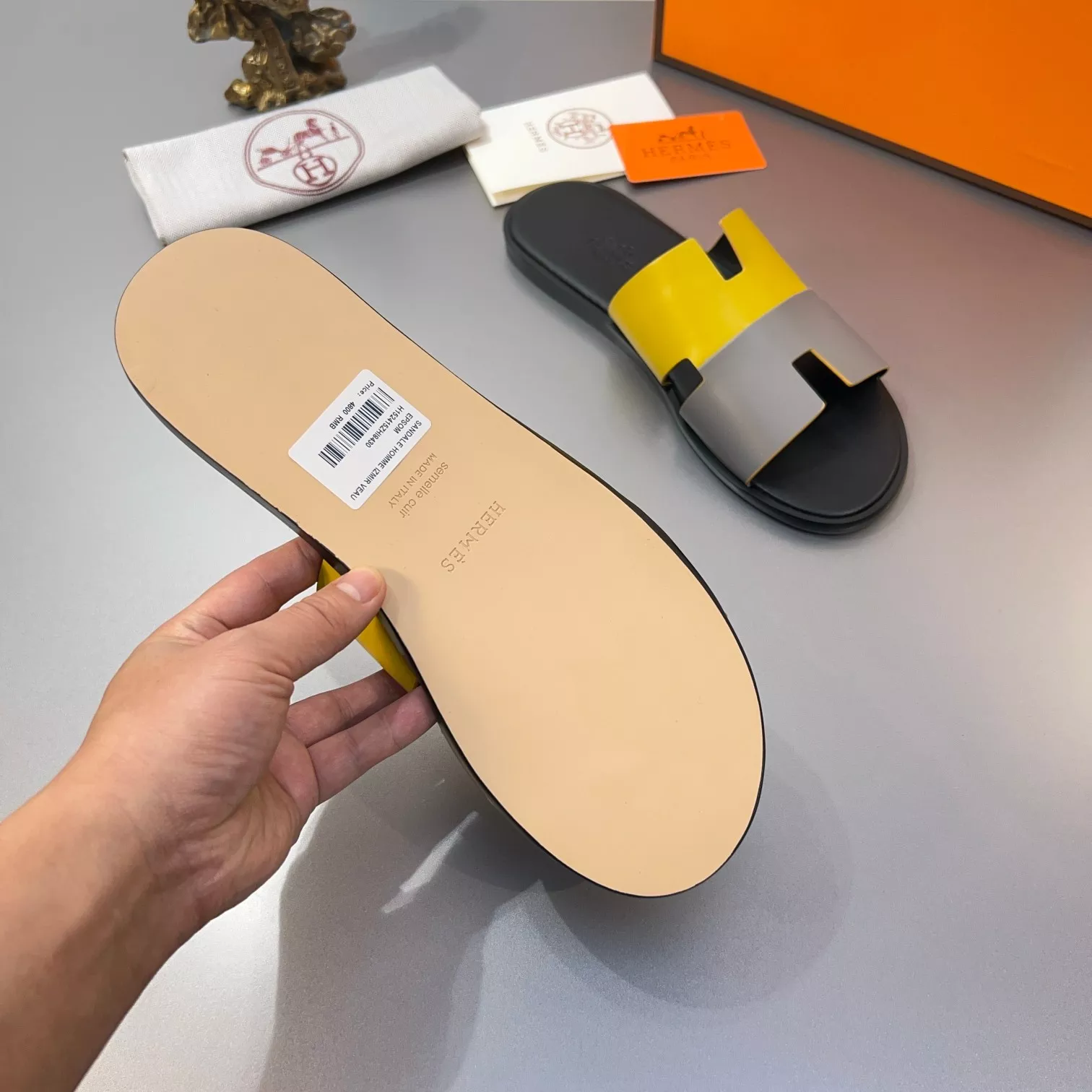 Hermes Slippers For Men Cozy 2727