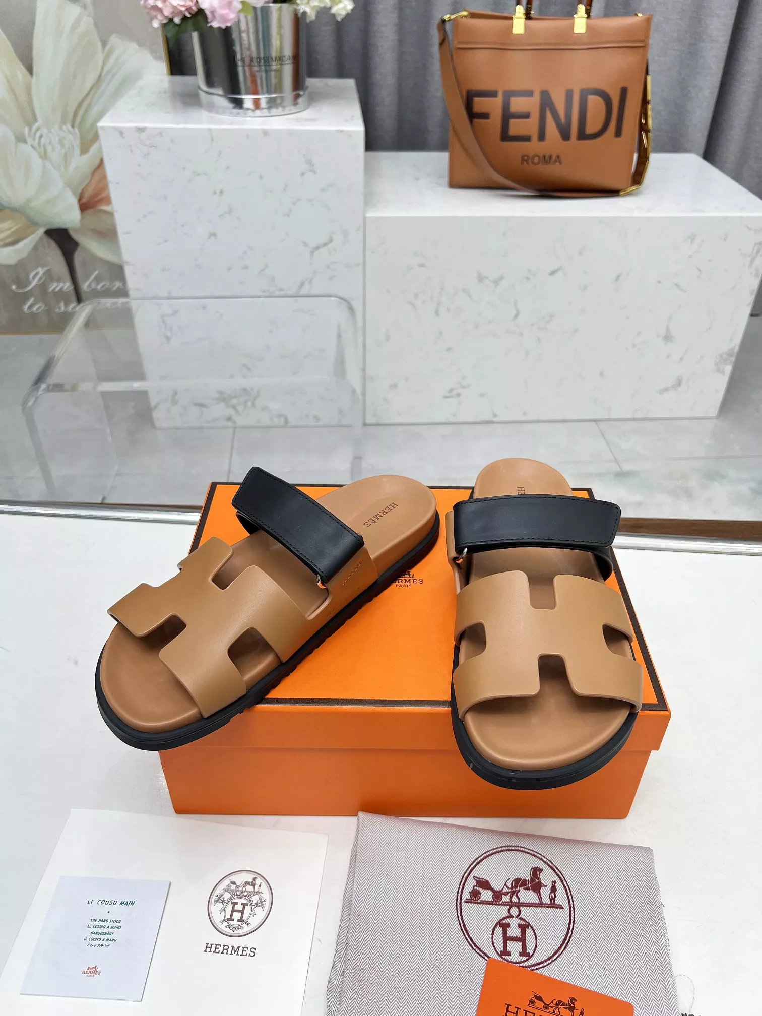 Hermes Slippers For Men Durable 8548