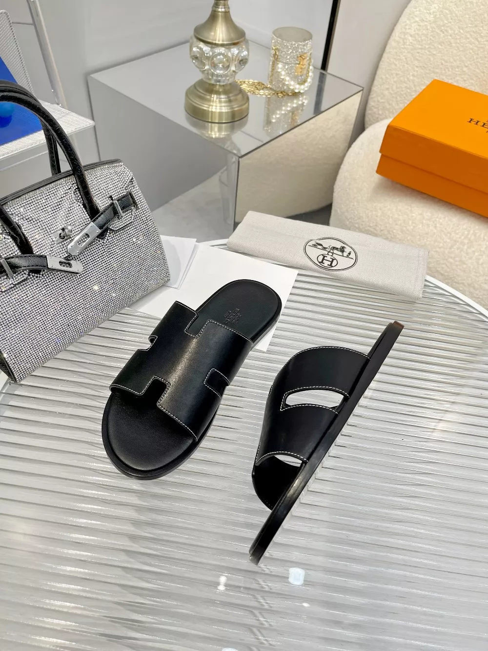 Hermes Slippers For Men Elegant 6631